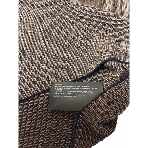 Leenda Mock Neck Sweater in Regal Wool Deep Navy/dark Beige Med - Picture 13 of 13